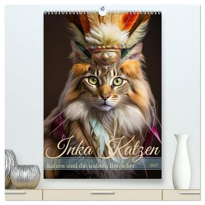 Inka Katzen - Katzen sind die wahren Herrscher (hochwertiger Premium Wandkalender 2027 DIN A2 hoch), Kunstdruck in Hochglanz