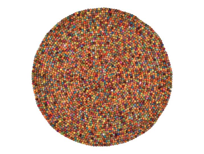 Tapis en laine Felty 2.2 I Multicolore/Multicolore Ø 34cm Laine