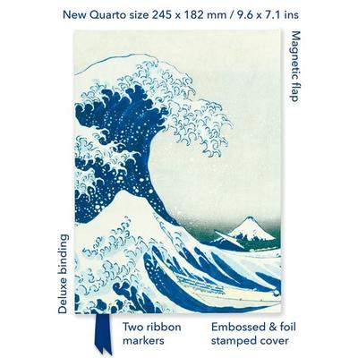 Premium Notizbuch Quartformat: Katsushika Hokusai, Die Welle, Nonbook von Flame Tree Publishing, Flame Tree, 978-1-80417-755-6