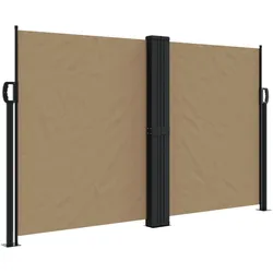 vidaXL Seitenmarkise Ausziehbar Taupe 140x1000 cm
