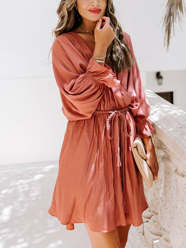 LA Angels Kleid in Hellbraun - S