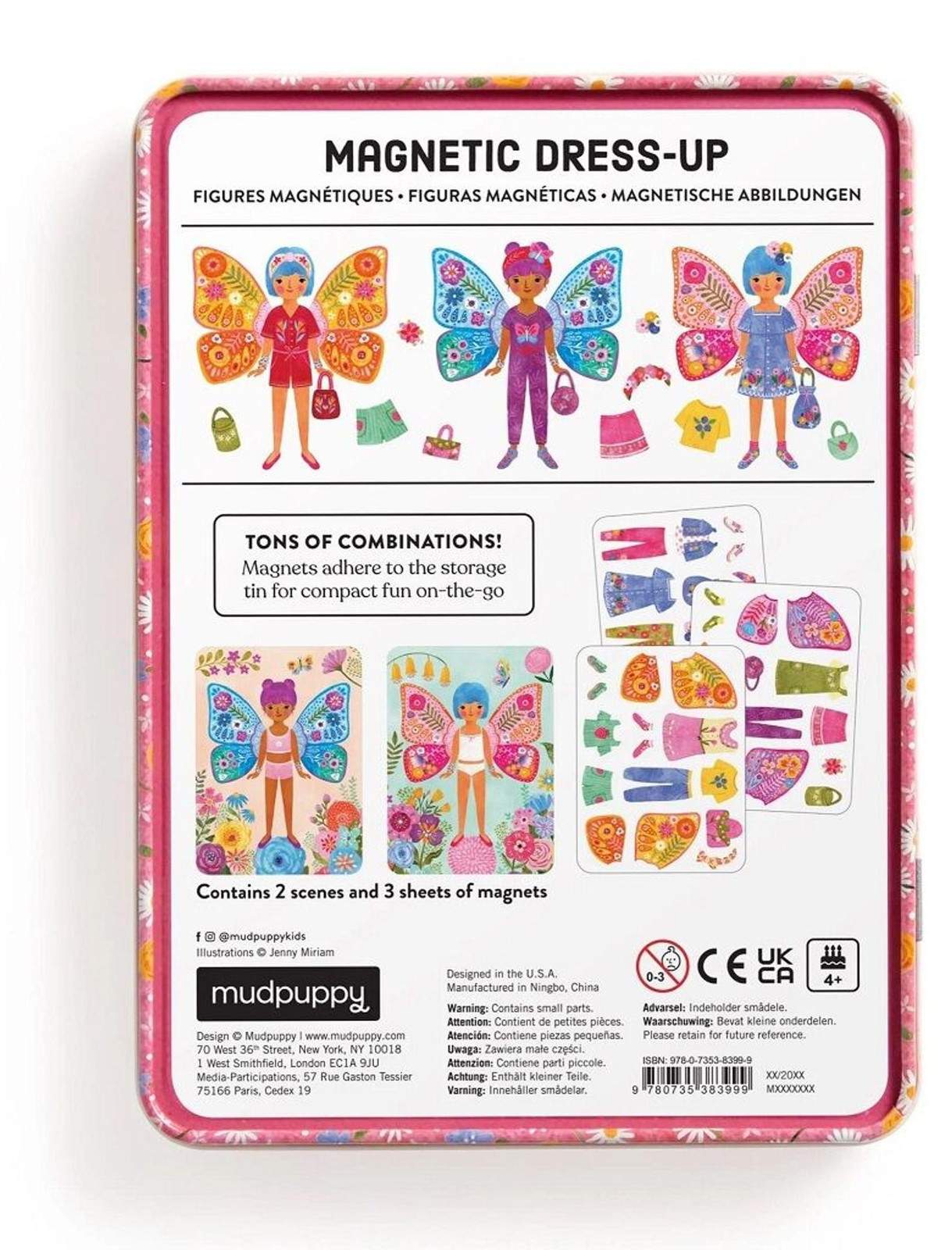 Mudpuppy Magnetische kleding Vlinderprinsesje