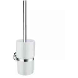 Smedbo HOME - WC-Bürste mit Behälter, Chrom poliert/Porzellan. Höhe 380 mm. HK33...