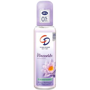 CD-Körperpflege Deodorant Wasserlilie, Zerstäuber, für Damen, 48h Schutz, ohne Aluminium, 75 ml