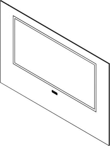 Klover keramisch glas voor Lady-oven, type W90-W110, 4x678x438 mm