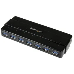 StarTech SuperSpeed Hub (USB-B, 7 Ports), Dockingstation + USB Hub, Schwarz
