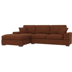 ECKSOFA Saga Terrakotta Cord