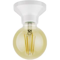 ledscom.de LED Deckenleuchte Elektra Porzellan, inkl. E27 LED gold max. 818lm, 3-Stufen dimmen, extra-warmweiß
