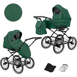 Kunert, Kinderwagen, Romantic 2in1 Kinderwagen in Grün mit Tragewanne, Buggy und AIR Wheels