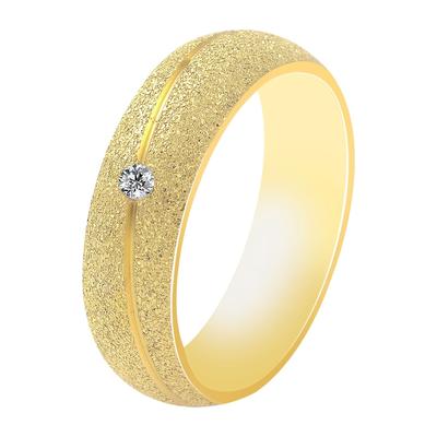 Partnerring AKZENT "Luara, Ionenplattierung" Gr. 52, gold (goldfarbig), Fingerringe, Damen, 52, Edelstahl