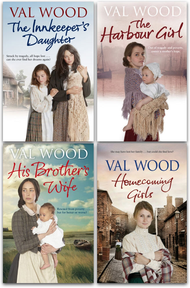 Corgi Val Wood Collection 4 Books Set (Homecoming Girls, His Brother's Wife, The Harbour Girl, The Innkeeper's Daughter)