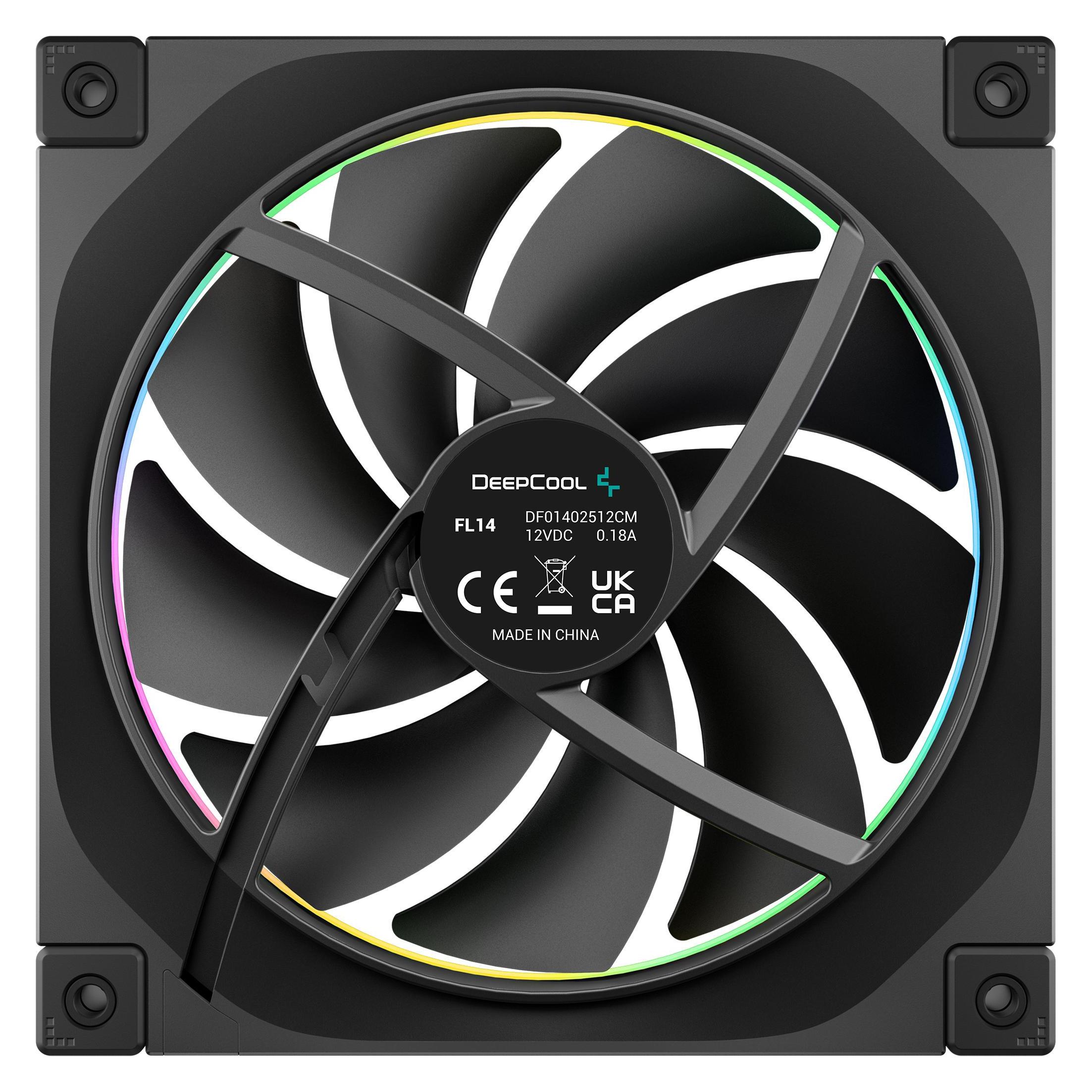 Deepcool "140mm FL14 3IN1" (140 mm, 3x) (R-FL14-BKAPN3-G)