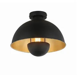 Brumberg Deckenleuchte PIERIS, indirekt, Ø 31cm, E27 max. 15W, strukturschwarz / strukturgold BRUM-57220850