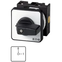 Eaton 009308 EIN-AUS-Schalter, T0, 20 A, Einbau, 1 Baueinheit(en), Kontakte: 1, 90 °, rastend, 0-1, Abwicklungs Nr. 15481 T0-1-15481/E