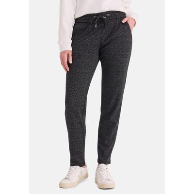 Schlupfhose STOOKER WOMEN "Berlin Jogginghose", Damen, Gr. 36, schwarz graphic, Stoff, 60% Polyester, 38% Viskose, 2% Elasthan, gerade, unten schmal lang, Hosen Schlupfhose, Tapered Fit Casual Technostretch Mit Gummibund für Damen