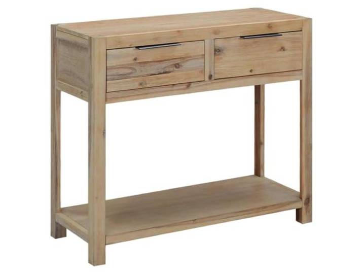 Kaorsrow Konsolentisch Flurtisch mit 2 Schubladen 82x33x73 cm Rustikaler Beistelltisch fuer Flur, Diele und Wohnzimmer mit unterer Ablageflaeche und zwei handlichen Faechern.