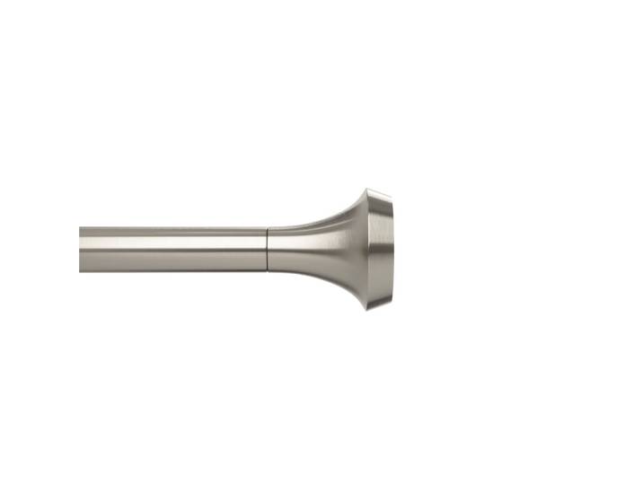 Tringle à rideau avec fixations D25mm ext. 183 à 365cm nickel