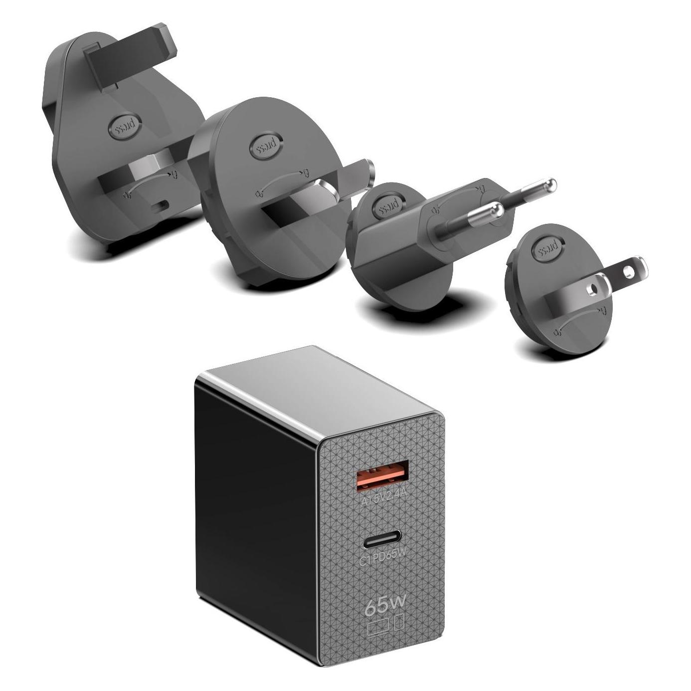 BTI Wallmount GaN 65W USB-C Adapter (65 W) (AC-GAN65W-BTI)