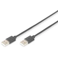 DIGITUS USB 2.0 Anschlusskabel, Typ A St/St 1.8m schwarz