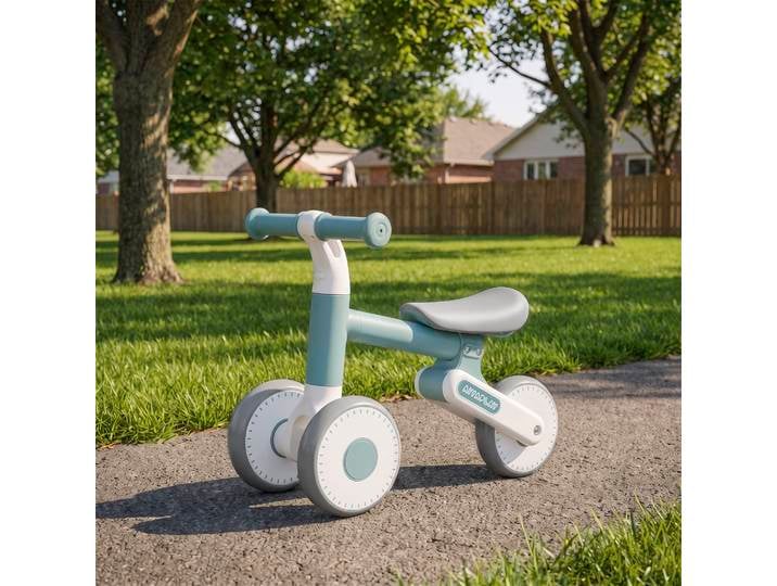 AIYAPLAY Draisienne Bébé Pliable Siège Réglable Bleu 1-2 Ans