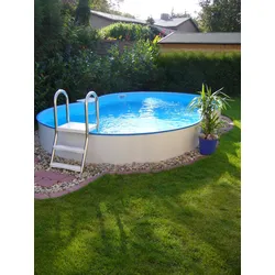 Summer Fun Stahlwandpool Set Exklusiv CANNES Achtform 625 x 360 x 150 cm