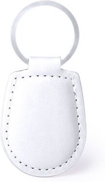 Porte-clés personnalisé Pelcu PU blanc