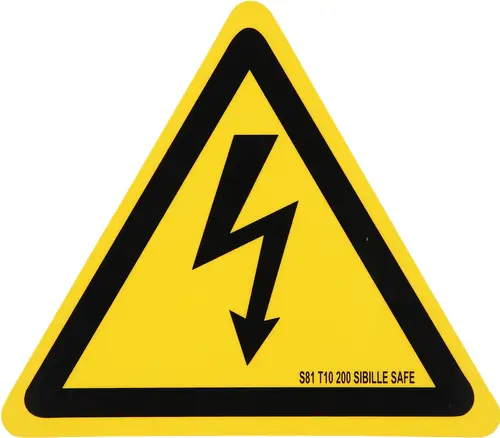 KS Tools Warnschild-Hybrid-Blitz, Kunststoff, 200mm 117.0179