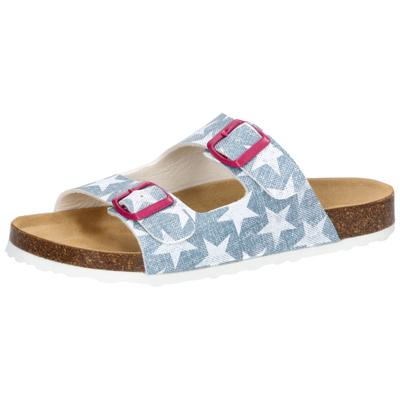 Pantolette LICO "Pantolette Bioline Platino", Damen, Gr. 42, blau, Synthetik, Schuhe Pantolette