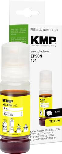 KMP Nachfülltinte ersetzt Epson 104, T00P4 Kompatibel Gelb 70ml E194 1648,0009