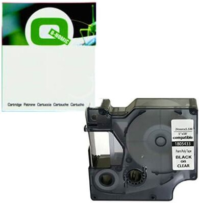 Q-Nomic 1805433 IND RHINO poliéster texto negro sobre transpartente 24mm