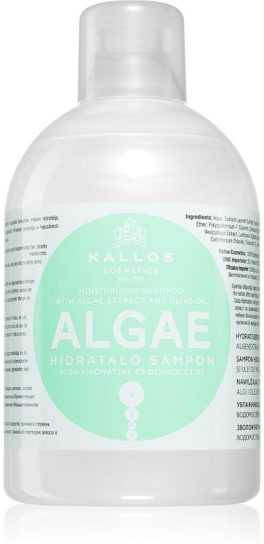 Kallos KJMN Professional Algae shampoing hydratant à l'extrait d'algues et huile d'olive 1000 ml