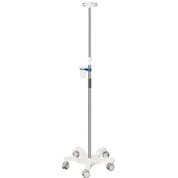 Edelstahl-Infusionsständer mit Rollen höhenverstellbar von 105 bis 200 cm
