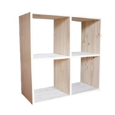 WellHome Aufbewahrungswürfel mit 4 Fächern zum Streichen, Lackieren oder Färben 70,4x30x70,5 cm