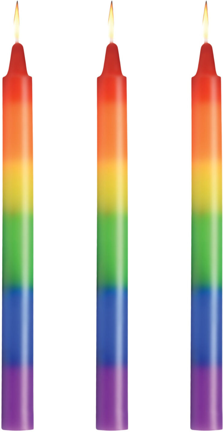 XR Brands - BDSM body candle - rainbow (3 pcs)