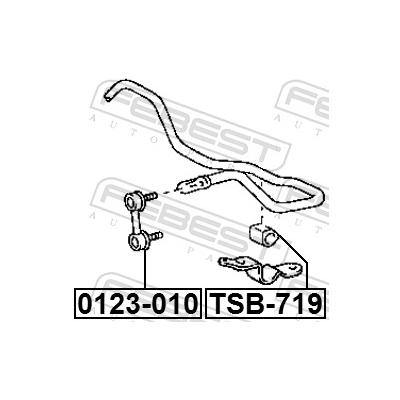 FEBEST Stange/Strebe, Stabilisator 0123-010 Vorderachse für TOYOTA CHERY