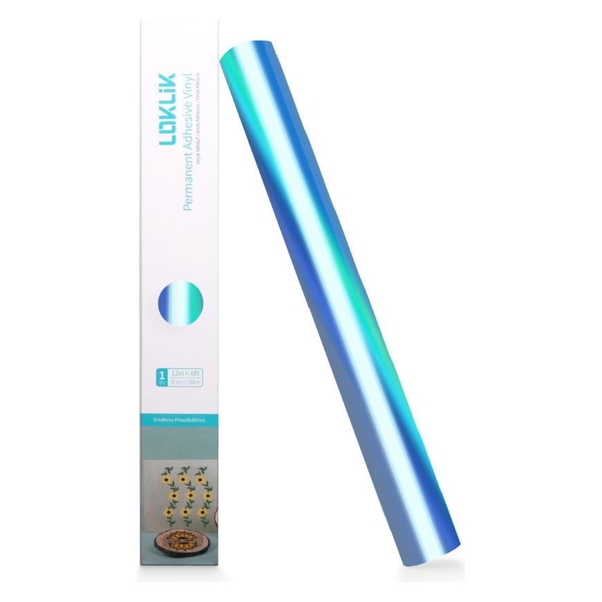 Loklik Permanent Adhesive Vinyl Holographic - Aqua Blue (SG-JST-0773-US-L-B2B)