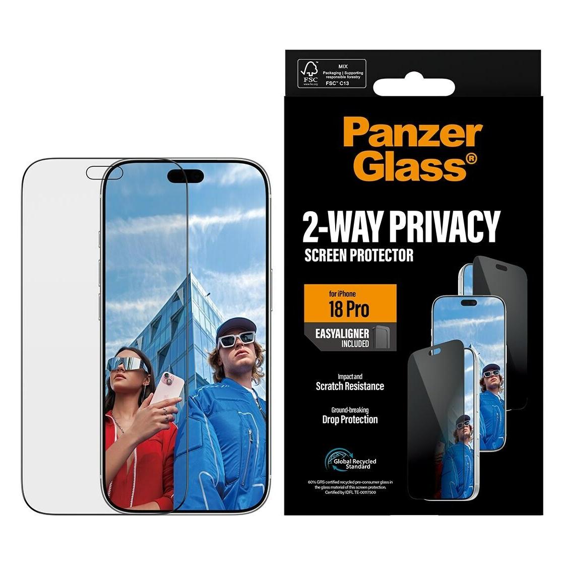 PanzerGlass 2-Way Privacy Screen Protector (1 Stk., Apple iPhone 18 Pro) (PG90861)