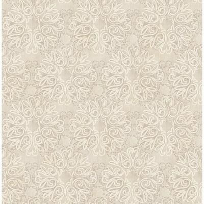 Seabrook Designs Seabrook Design Rhea Floral Medallion Unpasted Wallpaper