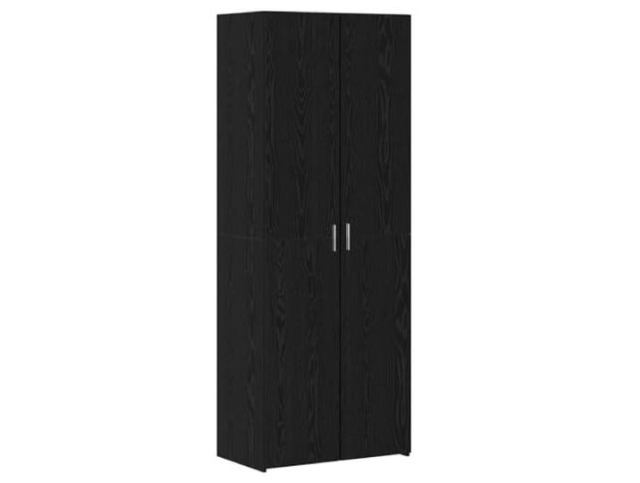Coespram Highboard 2er Set Schwarz Eichen-Optik 70 x 42,5 x 185 cm Zweitüriges Schrankset für Wohnzimmer, Flur und Büro mit flexiblen Einlegeböden für übersichtliche Ordnung.