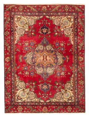 ECARPETGALLERY Hand-knotted Antalya Vintage Red Wool Rug - 4'3 x 5'8