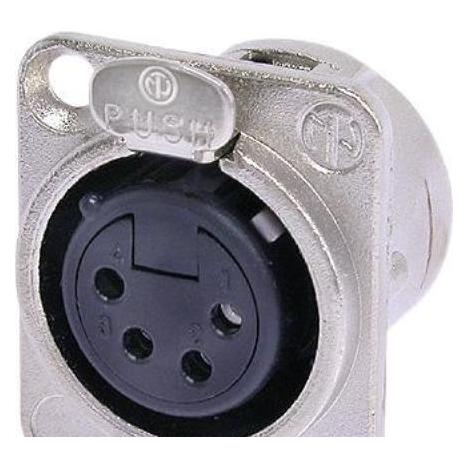 Neutrik NC4FD-L-1 XLR-Steckverbinder Flanschbuchse, Kontakte gerade Polzahl: 4 (XLR Kabel) (NC4FD-L-1)