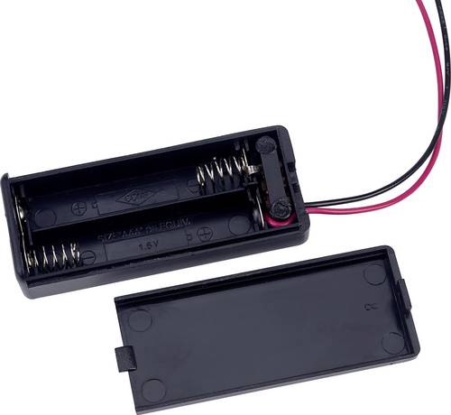 TRU COMPONENTS SBH421-1AS Batteriehalter 2x Micro (AAA) Kabel