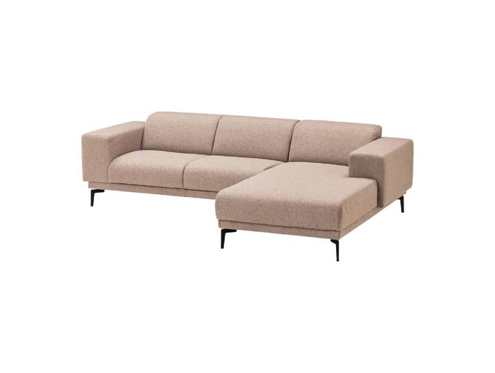 Ecksofa Huber, One, beige, Textil