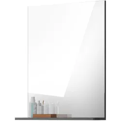 SPIEGEL grau 60/79 cm mit Ablage, Badezimmerspiegel