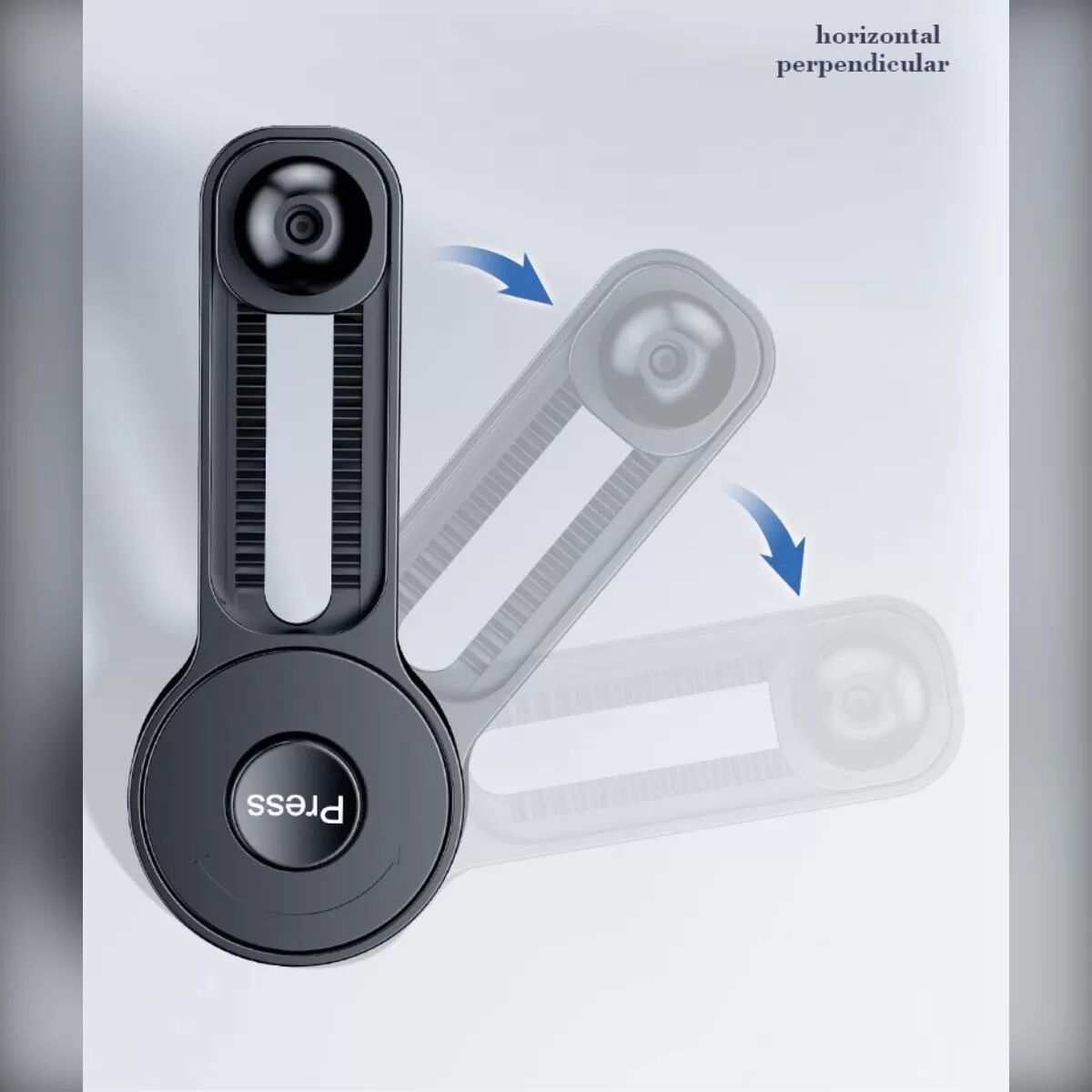 INF Base tige d'extension voiture 2 pièces - PVC, rotule 360° réglable en hauteur, compatibilité universelle