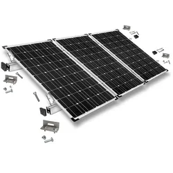 Befestigungskit mit Stehfalzklemmen für Schrägdachmontage 3 Solarpanele Rahmenhöhe 30mm - 0% MwSt. (gemäß§12 Abs.3 UstG**)