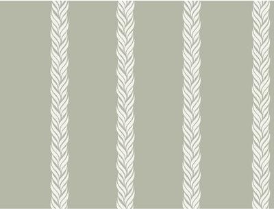 Ronald Redding Braided Stripe Green Wallpaper