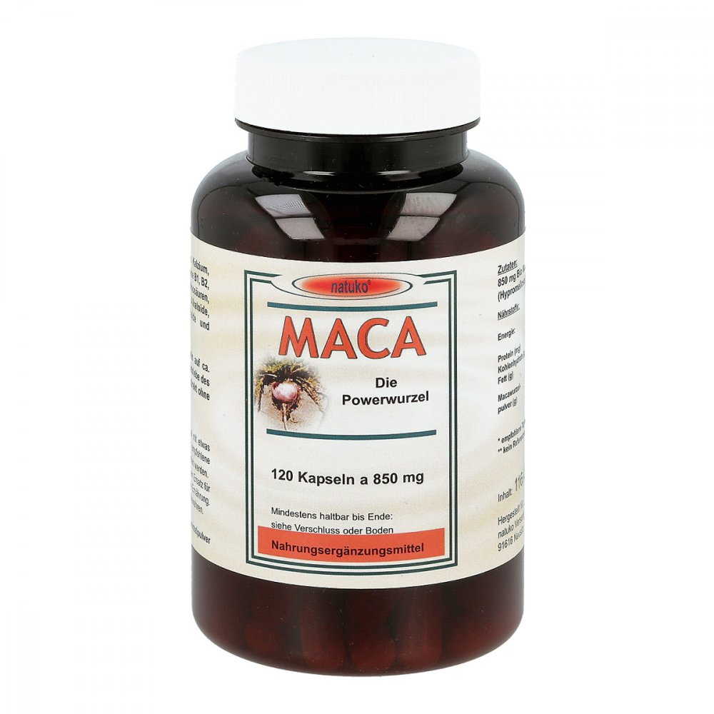 natuko Versand Maca Kapseln 850 mg Macawurzelpulv.a.ökoanbau 06465993