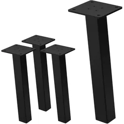 TISCHBEINE 4er Set I-96GRAD-Design H:30 cm Schwarz 4x4 cm