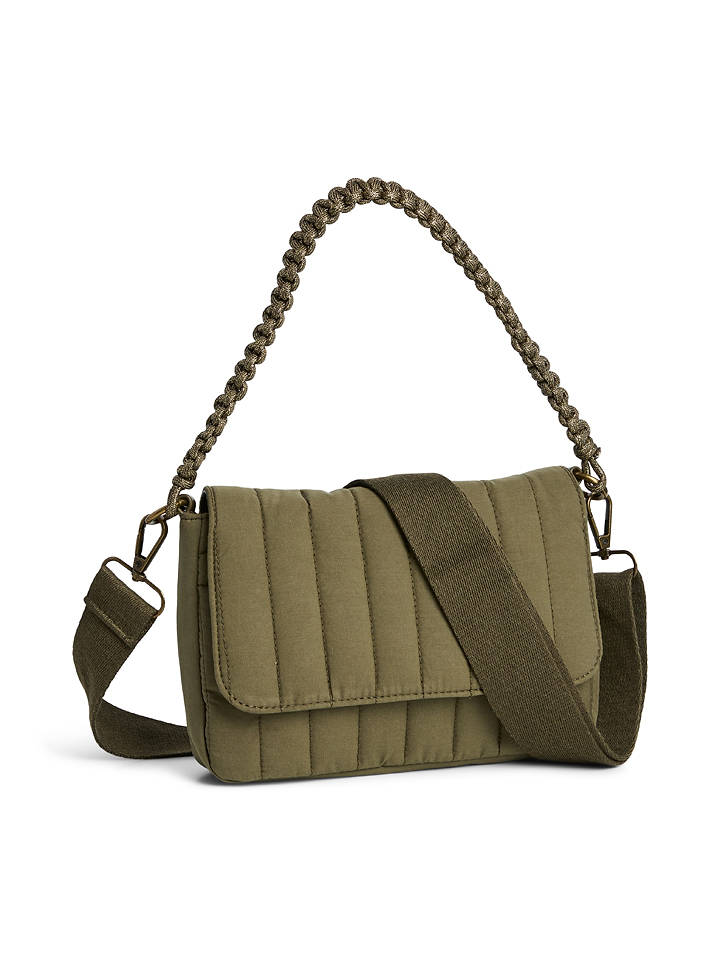 Pieces Henkeltasche "Oline" in Oliv - (B)22 x (H)16,5 x (T)5 cm - onesize